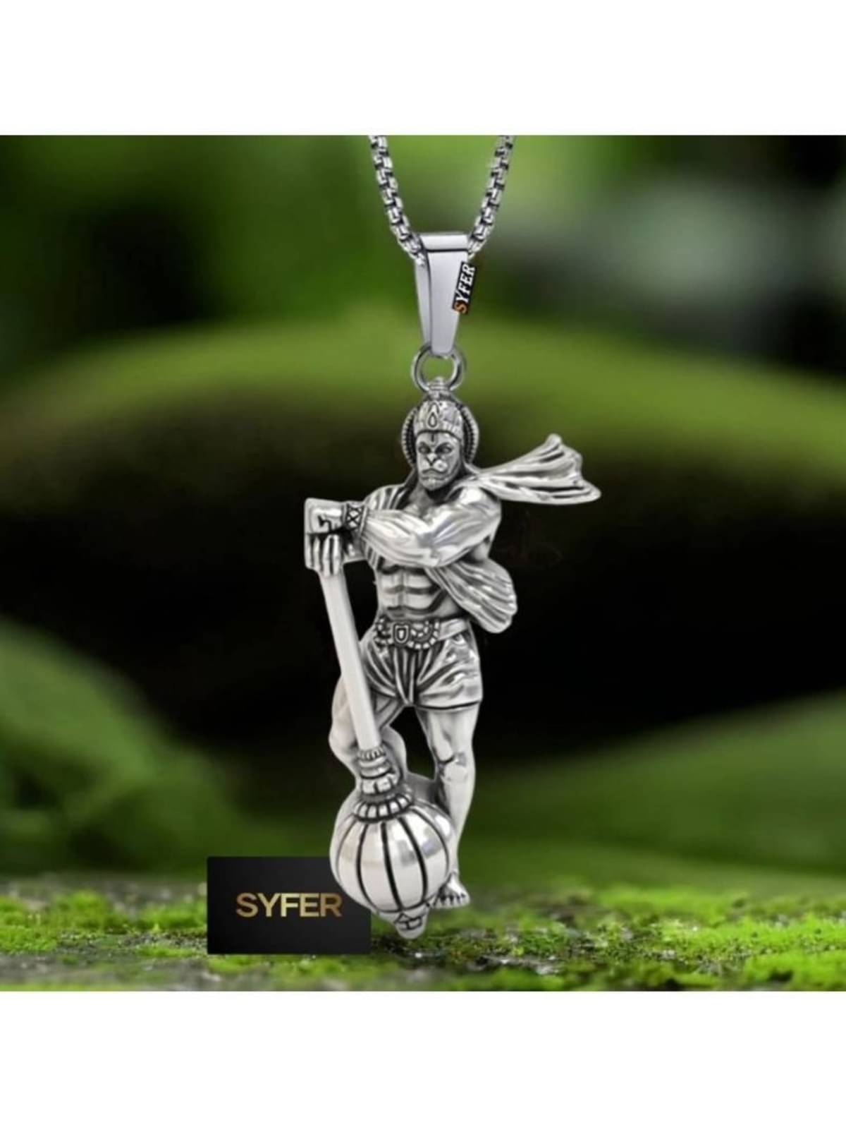 Ashru Silver Religious Pendant With Chain ( Pack of 1 ) Ashru Silver Religious Pendant With Chain ( Pack of 1 )