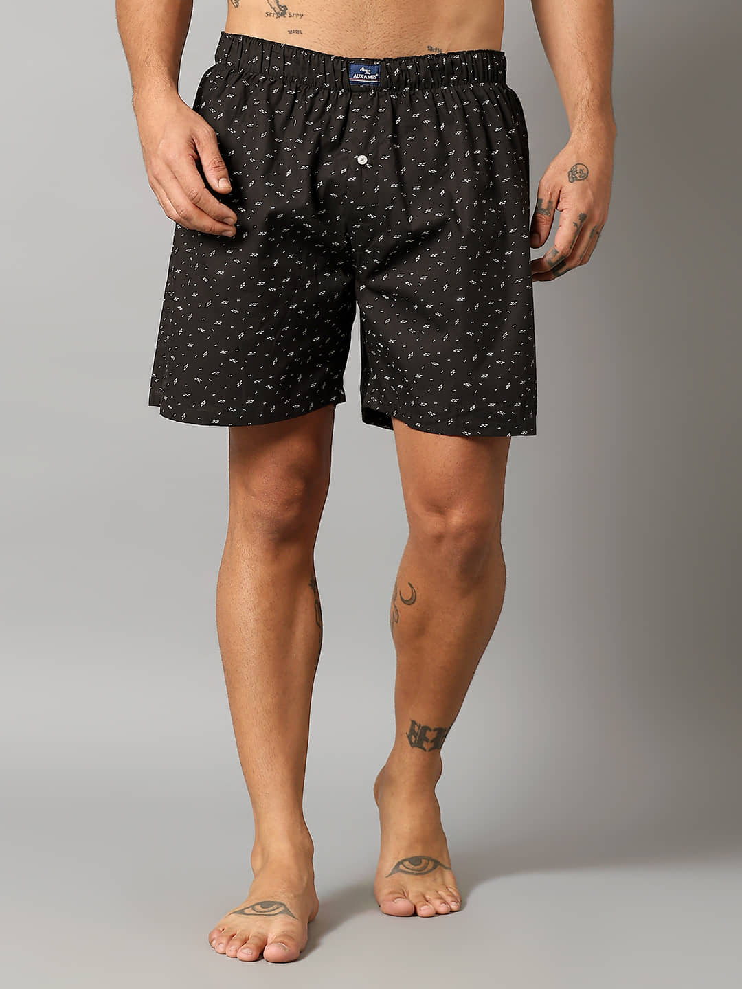 Auxamis White Cotton Men's Three-Fourths ( Pack of 1 ) - Shorts | Buy online on ZillyBuy