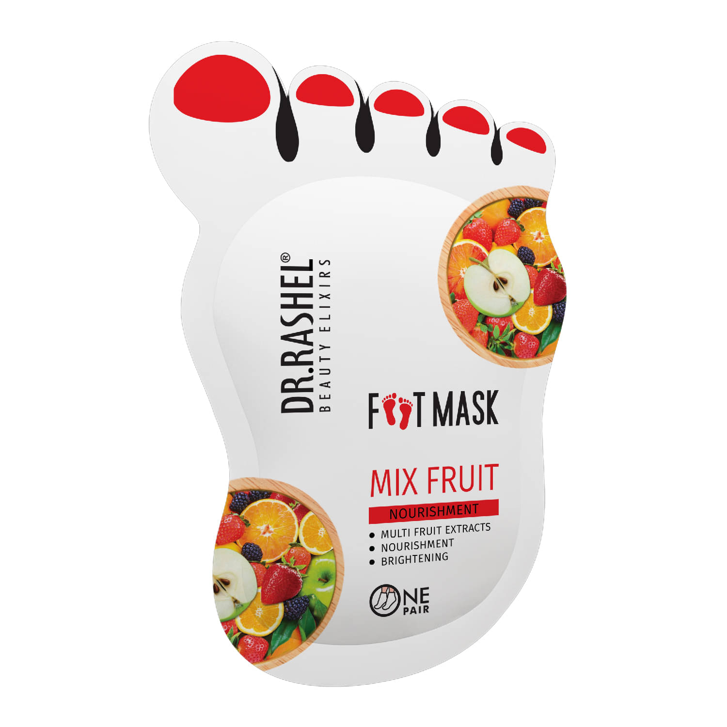     			DR.RASHEL Mix Fruit Peeling and Exfoliating Foot Mask for Cracked and Dry Feet(100 g) ( Pack of 1)