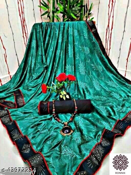 Gullak Lycra Woven Saree With Unstitched Blouse Piece ( Green ) Gullak Lycra Woven Saree With Unstitched Blouse Piece ( Green )