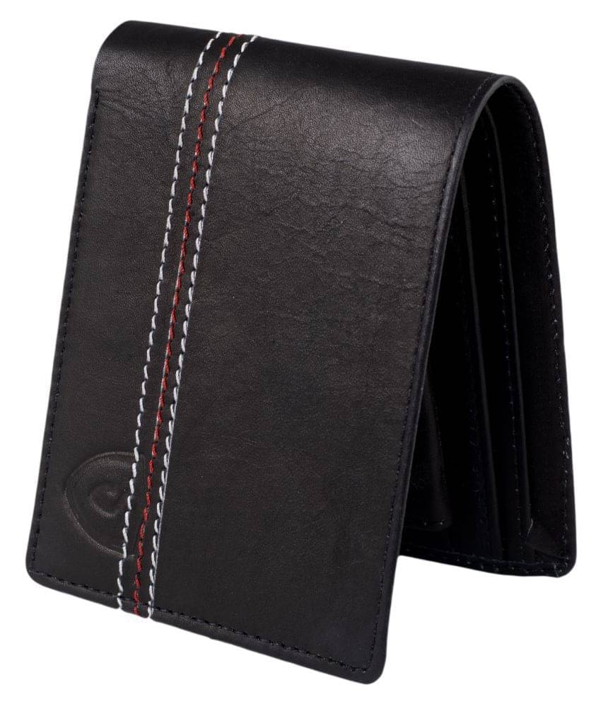     			Keviv Leather Solid Men's Two Fold Wallet With 5 Slots For Card ( Black , Pack of 1 )