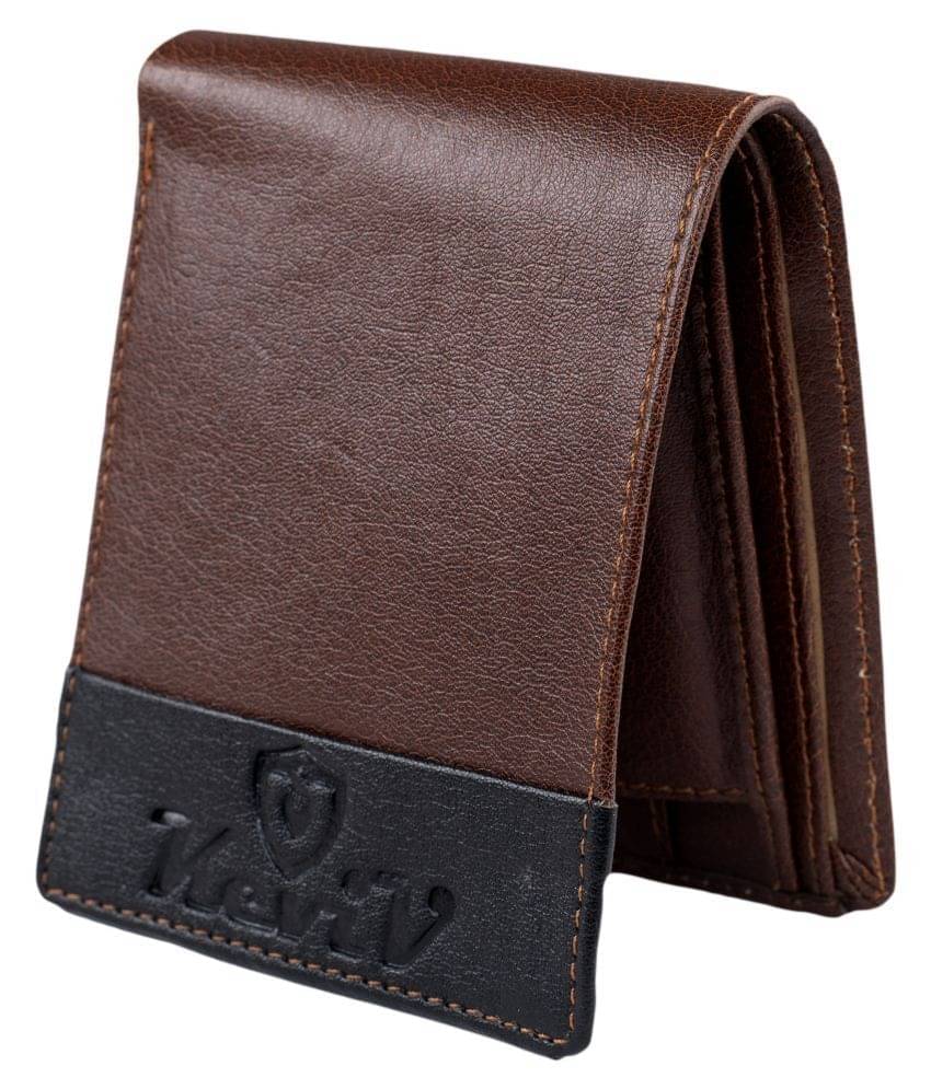 Keviv Leather Solid Men's Two Fold Wallet With 5 Slots For Card ( Tan , Pack of 1 ) Keviv Leather Solid Men's Two Fold Wallet With 5 Slots For Card ( Tan , Pack of 1 )