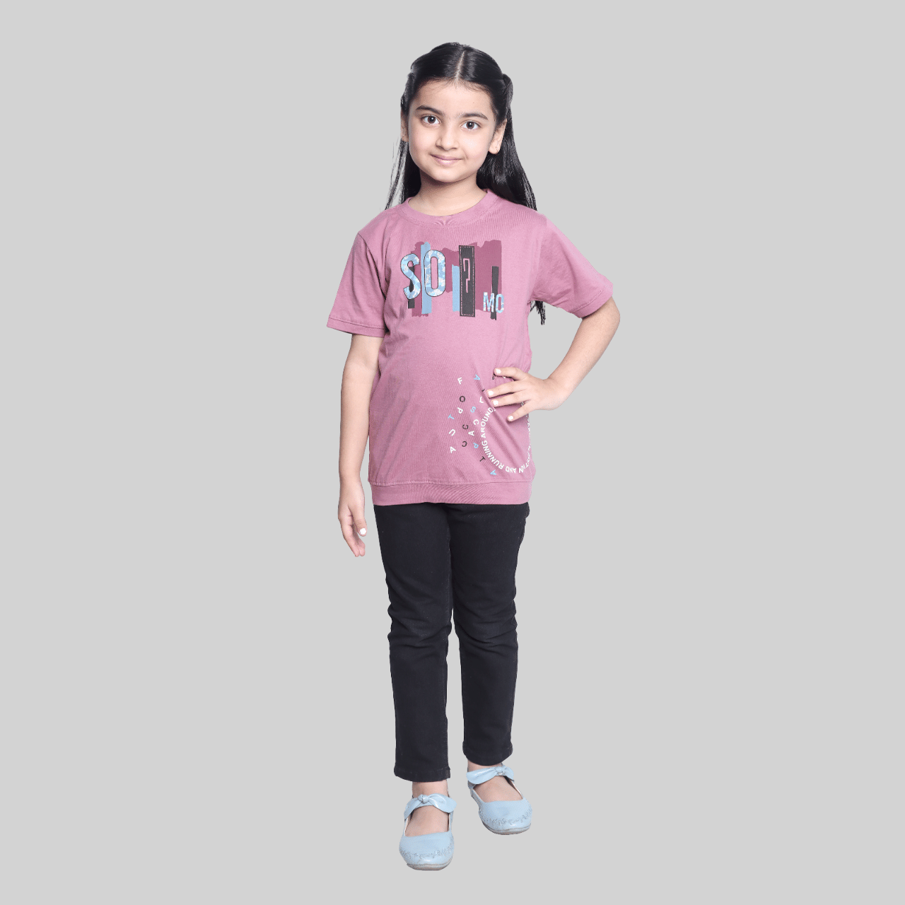     			Kidzee Kingdom Pack of 1 Girls Cotton T-Shirt ( Peach )
