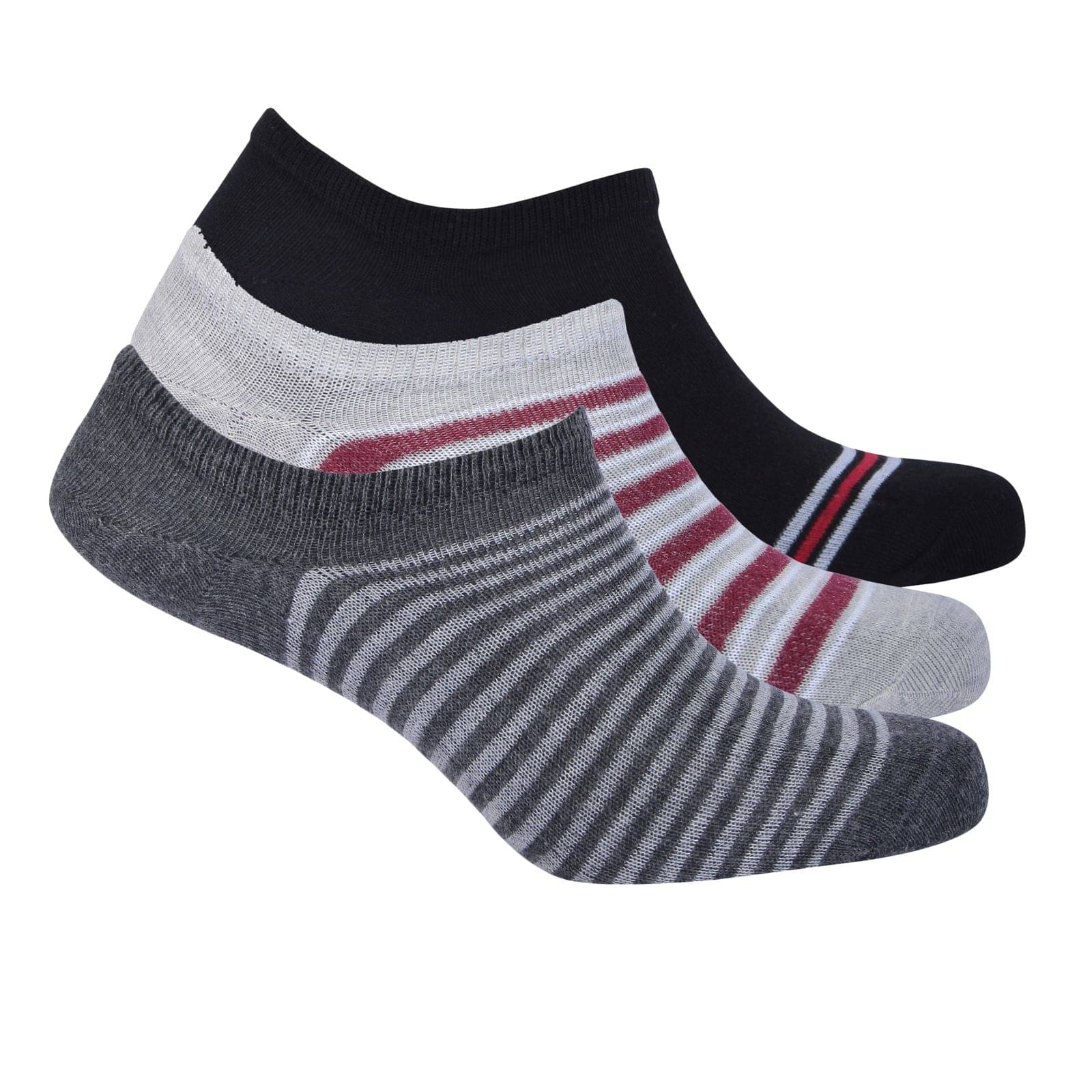 Krink Pack of 3 Men's Cotton No Show Socks ( Multicolor ) Krink Pack of 3 Men's Cotton No Show Socks ( Multicolor )