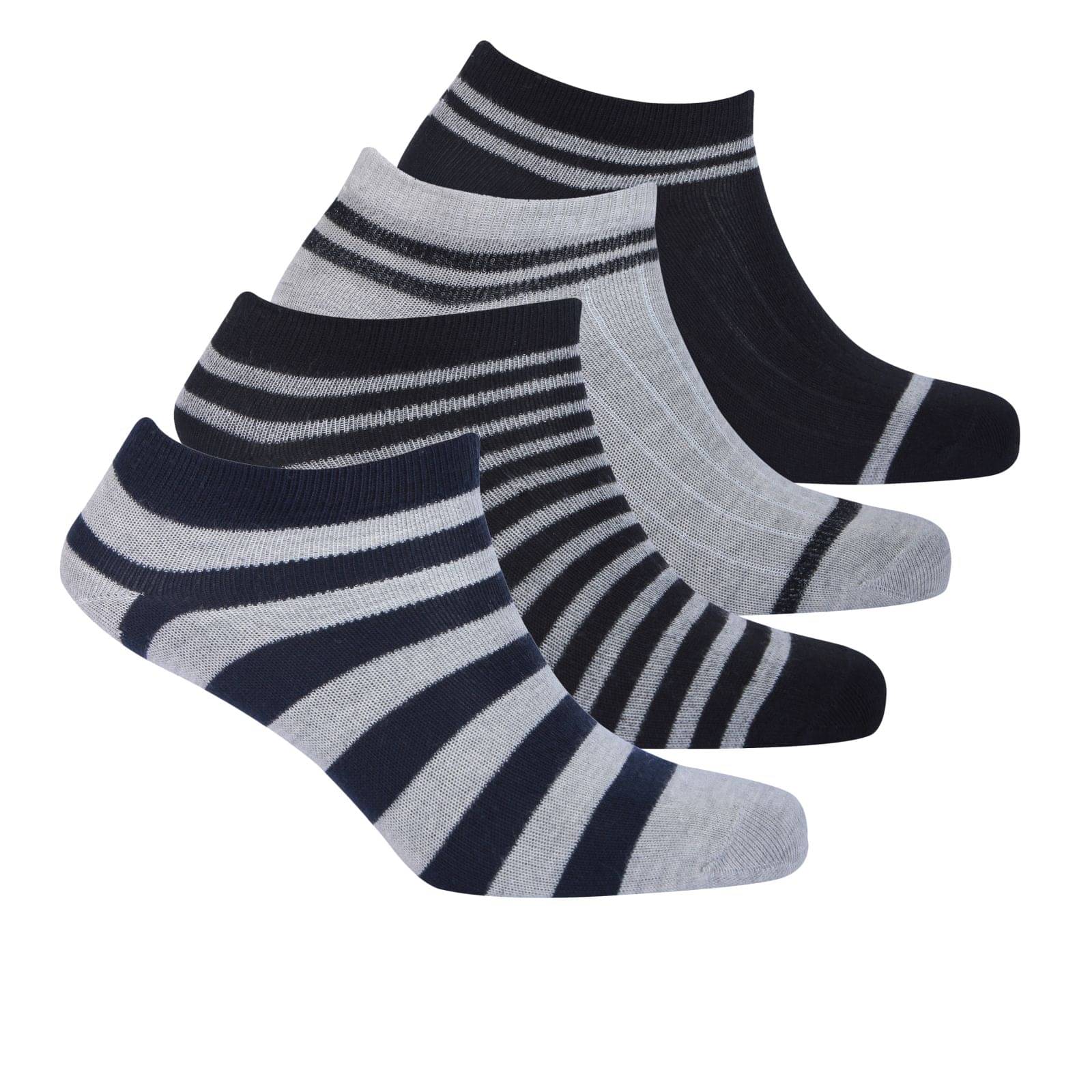 Krink Pack of 4 Men's Cotton No Show Socks ( Multicolor ) Krink Pack of 4 Men's Cotton No Show Socks ( Multicolor )