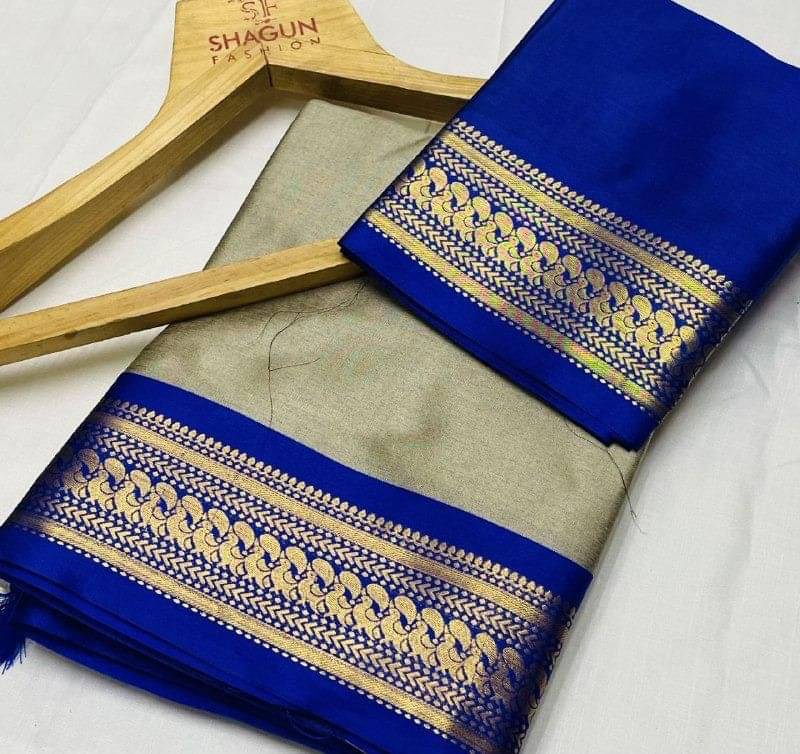     			Lady Shopi Cotton Silk Woven Saree With Unstitched Blouse Piece ( Beige )