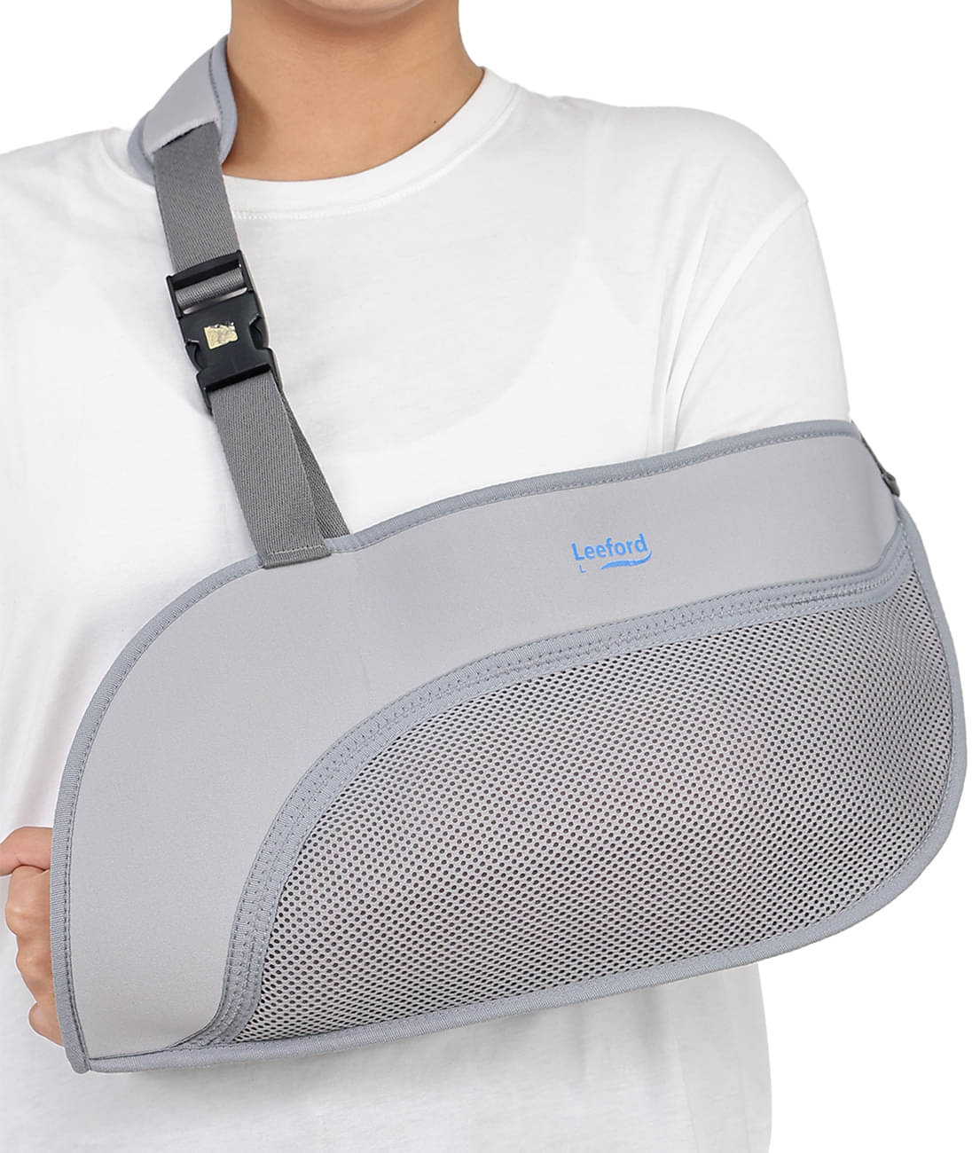     			Leeford Baggy Arm Sling Pouch for Shoulder & Arm Support, Adjustable Fracture Support Belt, Size-L (Pack of 1)