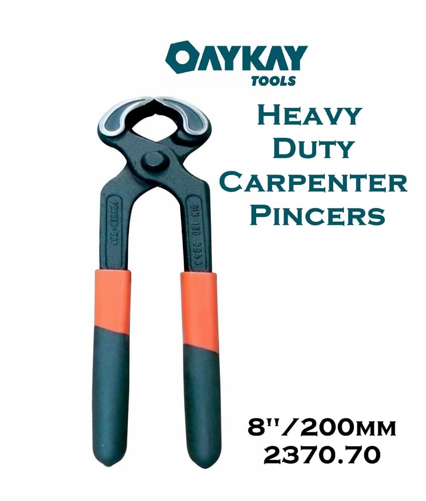 Oaykay Tools Carpenter Pincer 200mm 8 inch Hevay Duty Pincer pack of 1 Oaykay Tools Carpenter Pincer 200mm 8 inch Hevay Duty Pincer pack of 1
