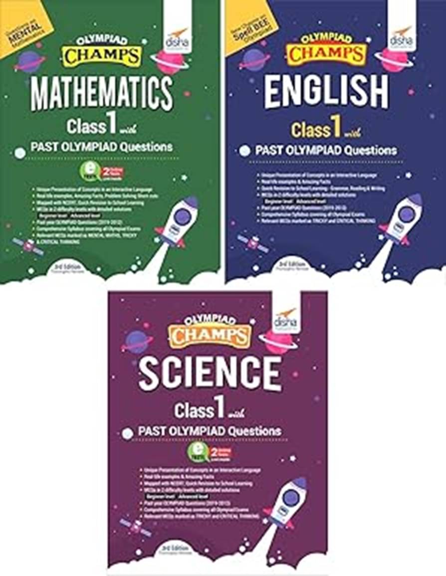 Olympiad Champs Science, Mathematics, English Class 1 with Past Questions 3rd Edition (set of 3 books) 9789389986037 Olympiad Champs Science, Mathematics, English Class 1 with Past Questions 3rd Edition (set of 3 books) 9789389986037