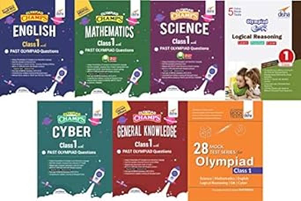 Olympiad Champs Science, Mathematics, English, Logical Reasoning, Cyber & GK Class 1 with 28 Mock Tests (set of 7 books) 2nd Edition 9789389986112 Olympiad Champs Science, Mathematics, English, Logical Reasoning, Cyber & GK Class 1 with 28 Mock Tests (set of 7 books) 2nd Edition 9789389986112