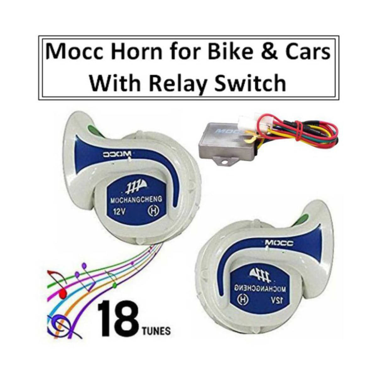 SUNTAP Horn For Cars & Two Wheelers - Set of 2 (High & Low Tone) SUNTAP Horn For Cars & Two Wheelers - Set of 2 (High & Low Tone)