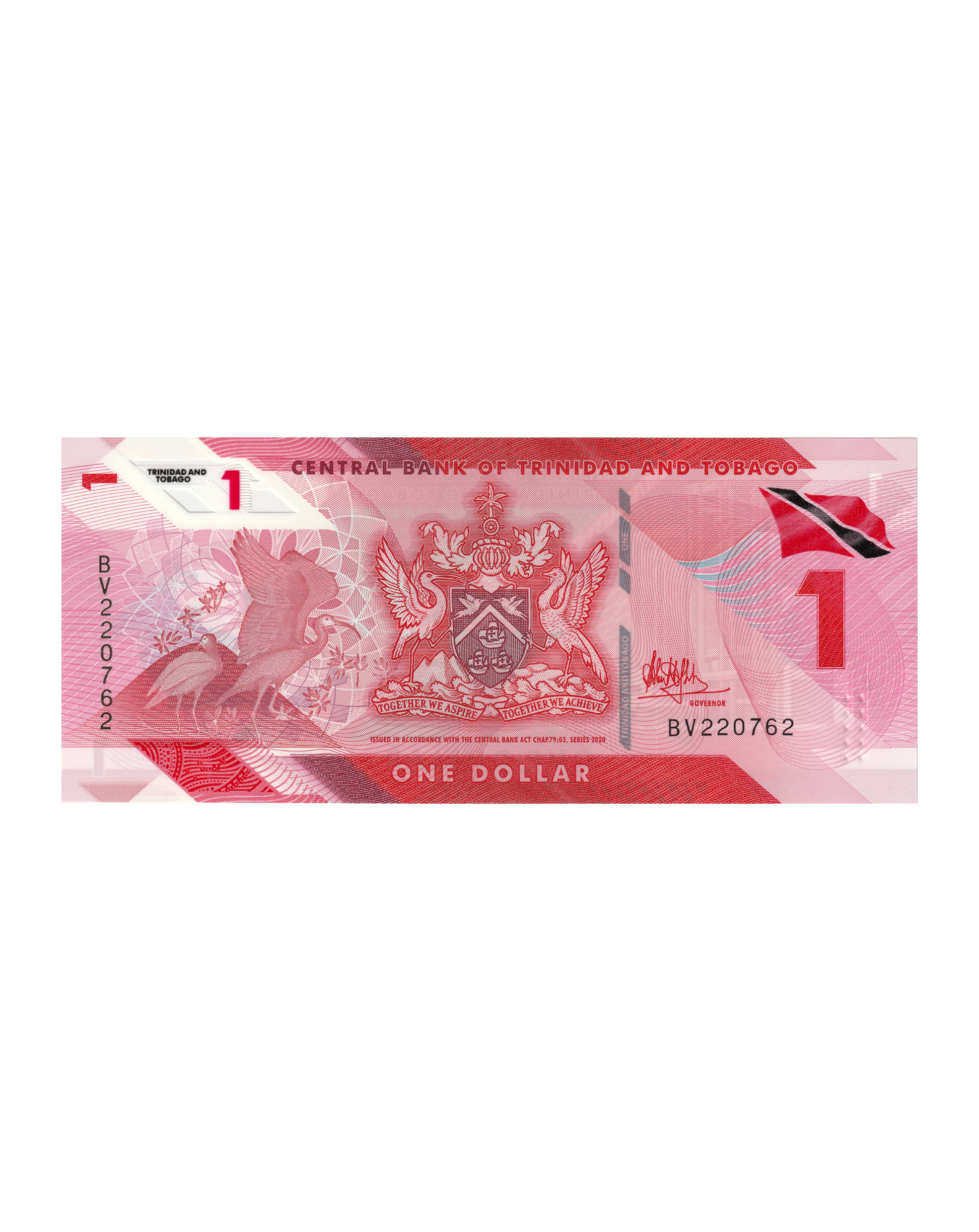     			Trinidad and Tobago 1 Dollar Polymer Note for Collection