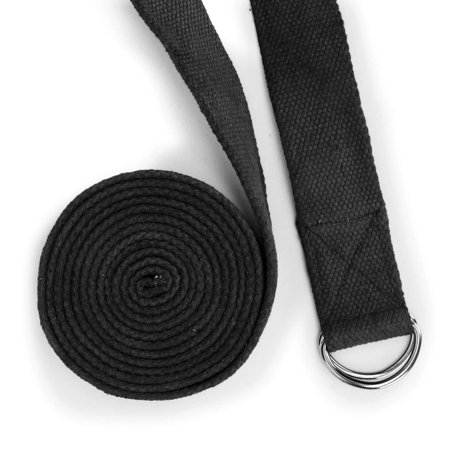     			Yoga Strap & Stretching Belt Ideal for Yoga, Pilates, Therapy, Dance, Gymnastics & Flexibility 60% Thicker Belt with Extra Safe Adjustable Metal D-Ring Buckle