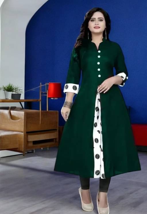 vinchic Pack of 1 Cotton Embroidered Anarkali Women's Kurti - ( Multicolor ) vinchic Pack of 1 Cotton Embroidered Anarkali Women's Kurti - ( Multicolor )