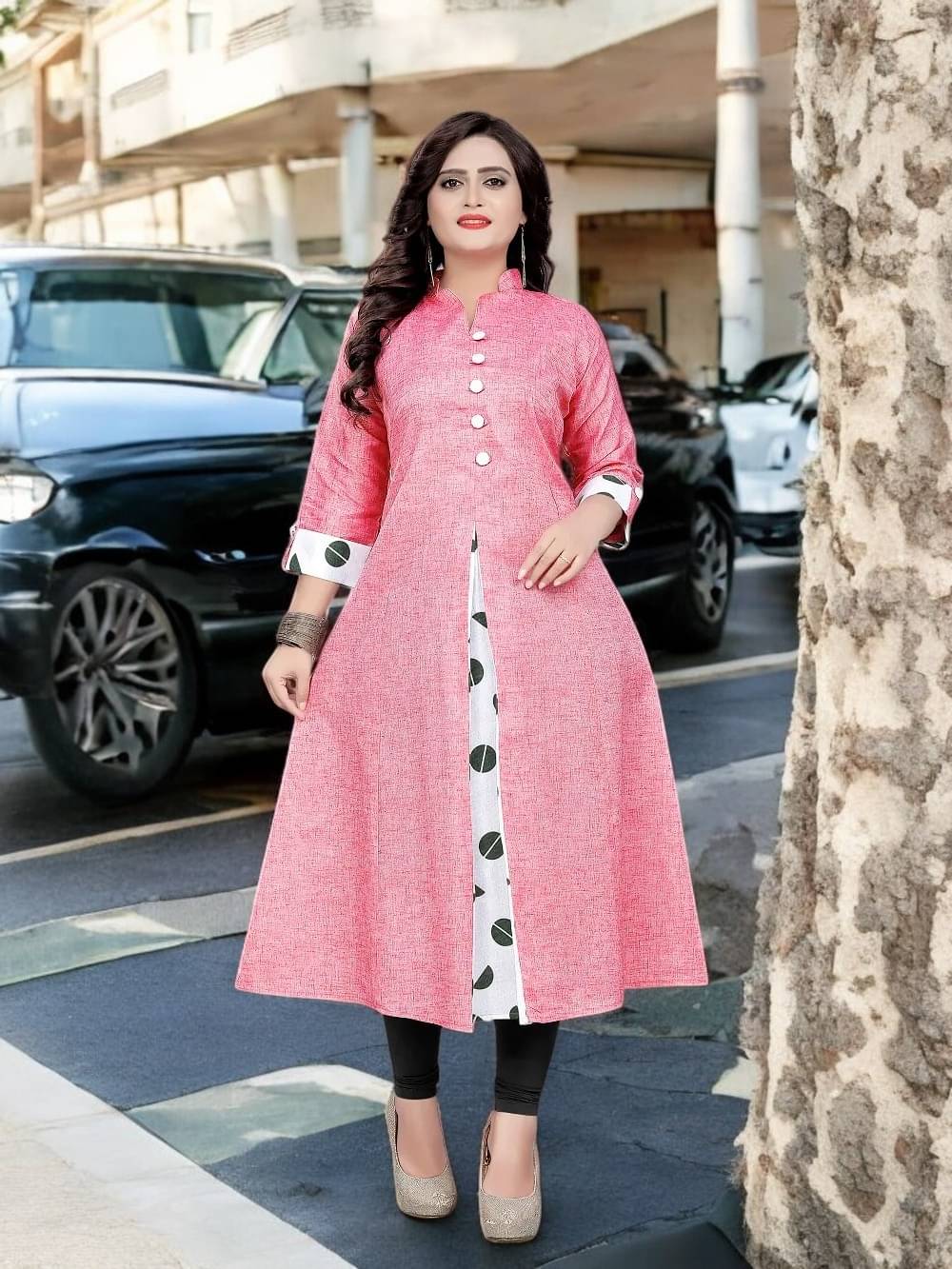 vinchic Pack of 1 Cotton Embroidered Anarkali Women's Kurti - ( Multicolor ) vinchic Pack of 1 Cotton Embroidered Anarkali Women's Kurti - ( Multicolor )