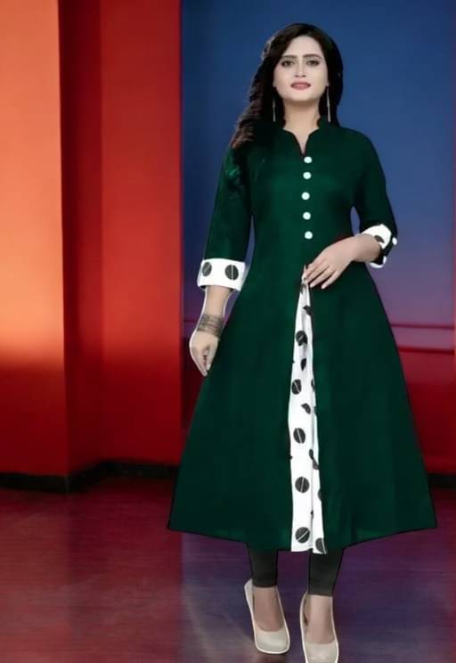 vinchic Pack of 1 Cotton Embroidered Anarkali Women's Kurti - ( Multicolor ) vinchic Pack of 1 Cotton Embroidered Anarkali Women's Kurti - ( Multicolor )