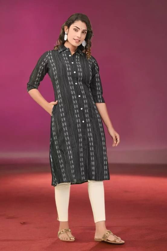 vinchic Pack of 1 Cotton Embroidered Anarkali Women's Kurti - ( Multicolor ) vinchic Pack of 1 Cotton Embroidered Anarkali Women's Kurti - ( Multicolor )