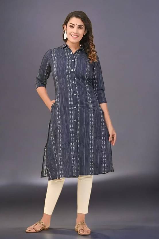 vinchic Pack of 1 Cotton Embroidered Anarkali Women's Kurti - ( Multicolor )     			vinchic Pack of 1 Cotton Embroidered Anarkali Women's Kurti - ( Multicolor )