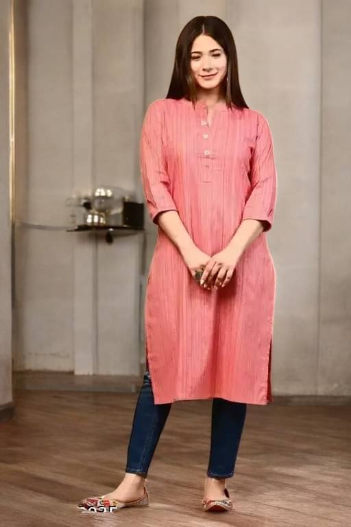 vinchic Pack of 1 Cotton Embroidered Anarkali Women's Kurti - ( Multicolor ) vinchic Pack of 1 Cotton Embroidered Anarkali Women's Kurti - ( Multicolor )