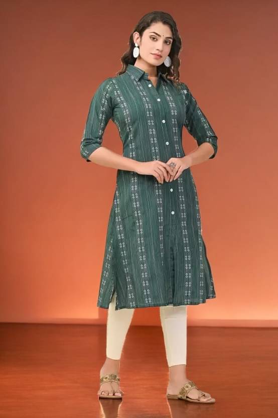 vinchic Pack of 1 Cotton Embroidered Anarkali Women's Kurti - ( Multicolor ) vinchic Pack of 1 Cotton Embroidered Anarkali Women's Kurti - ( Multicolor )