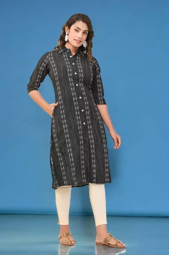     			vinchic Pack of 1 Cotton Embroidered Anarkali Women's Kurti - ( Multicolor )
