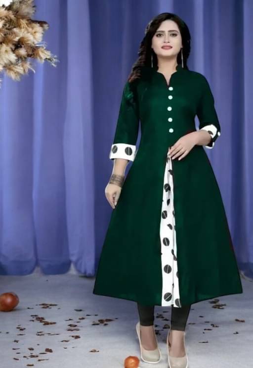 vinchic Pack of 1 Cotton Embroidered Anarkali Women's Kurti - ( Multicolor ) vinchic Pack of 1 Cotton Embroidered Anarkali Women's Kurti - ( Multicolor )