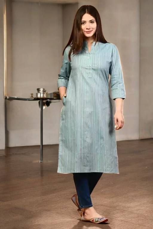 vinchic Pack of 1 Cotton Embroidered Anarkali Women's Kurti - ( Multicolor )     			vinchic Pack of 1 Cotton Embroidered Anarkali Women's Kurti - ( Multicolor )