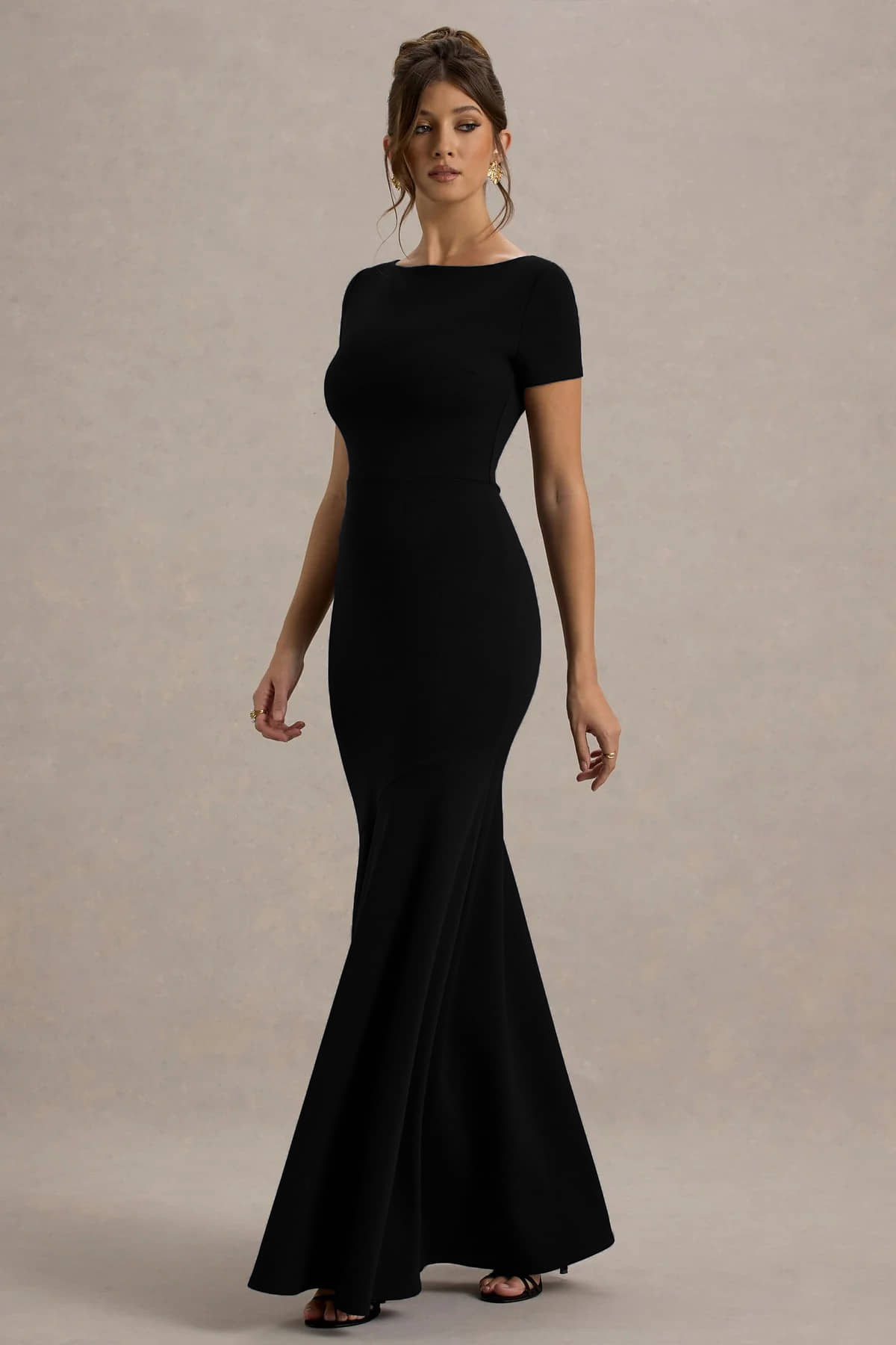 wanquila Women Lycra Solid Bodycon Dress ( Black )