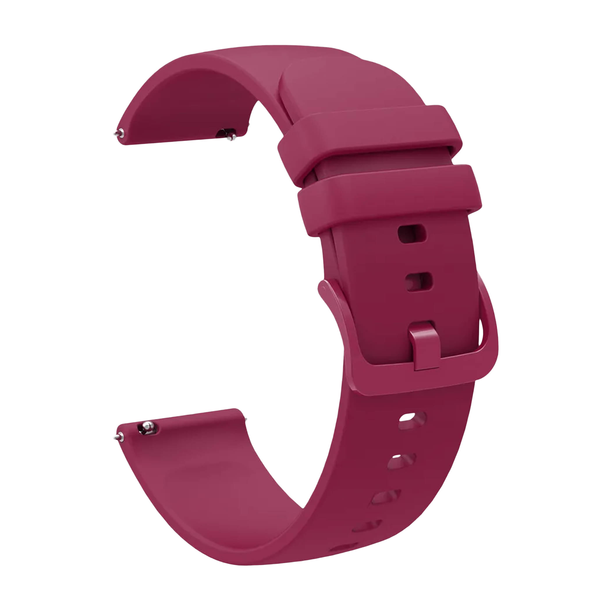 ACM Watch Strap Silicone Belt 22mm compatible with Ptron Pulsefit P61 Plus Smartwatch Color Hook Band Purple ACM Watch Strap Silicone Belt 22mm compatible with Ptron Pulsefit P61 Plus Smartwatch Color Hook Band Purple