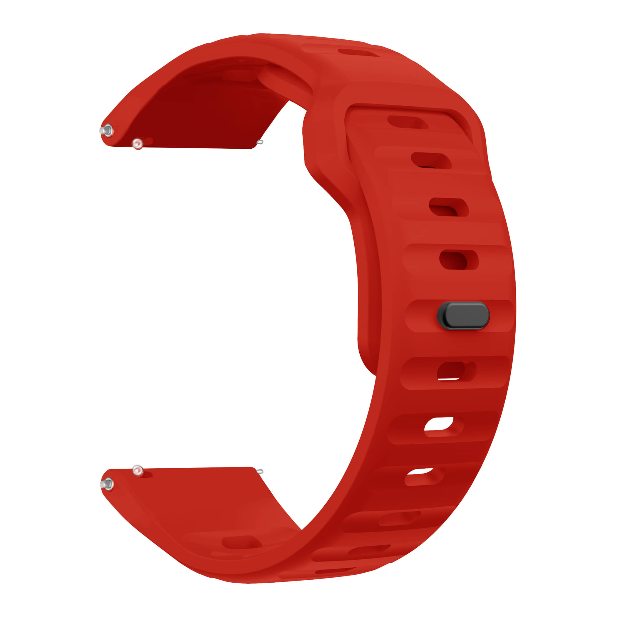     			ACM Watch Strap Sports Silicone Belt 22mm compatible with Pebble Revolve Smartwatch Breatheable Band Red
