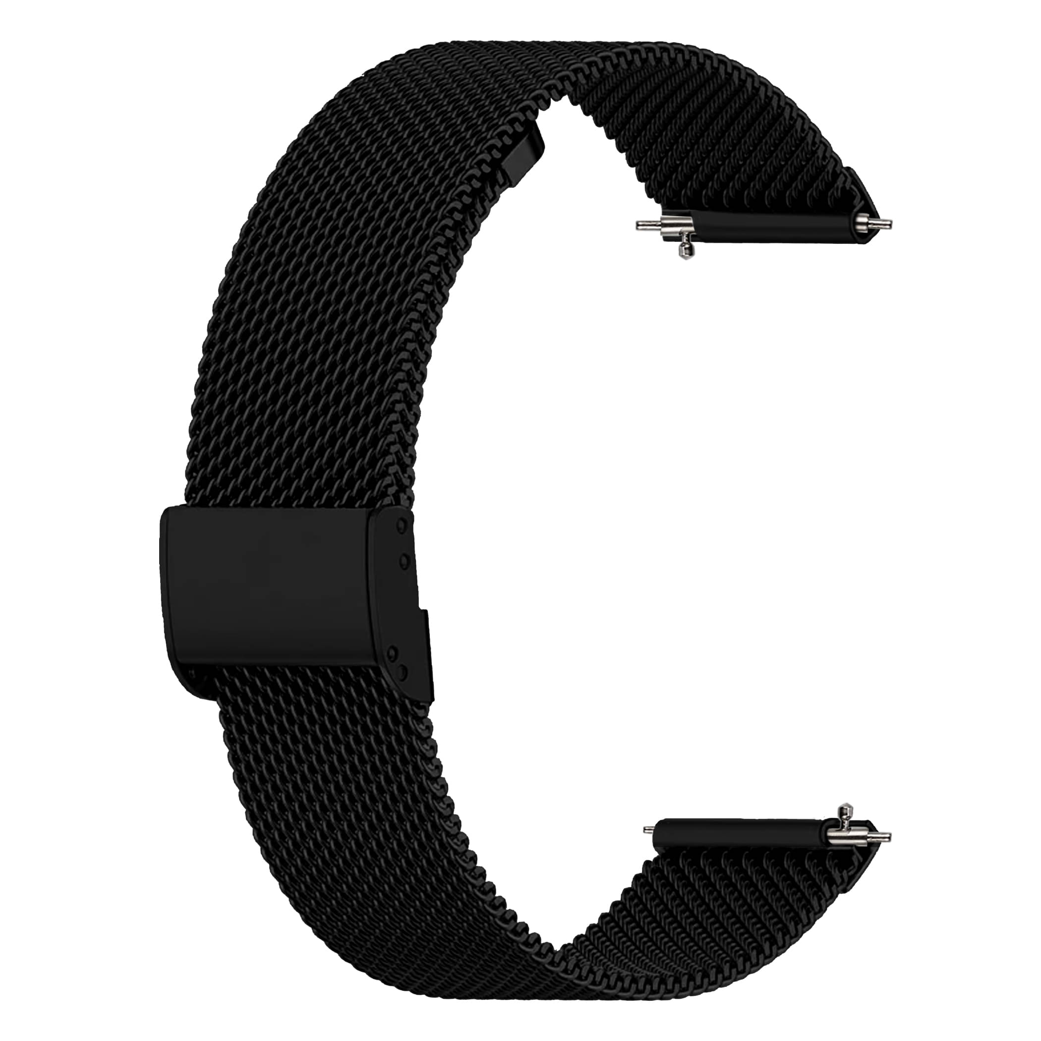 ACM Watch Strap Steel Metal 22mm compatible with Ptron Pulsefit P61 Plus Smartwatch Adjustable Belt Chain Band Black ACM Watch Strap Steel Metal 22mm compatible with Ptron Pulsefit P61 Plus Smartwatch Adjustable Belt Chain Band Black