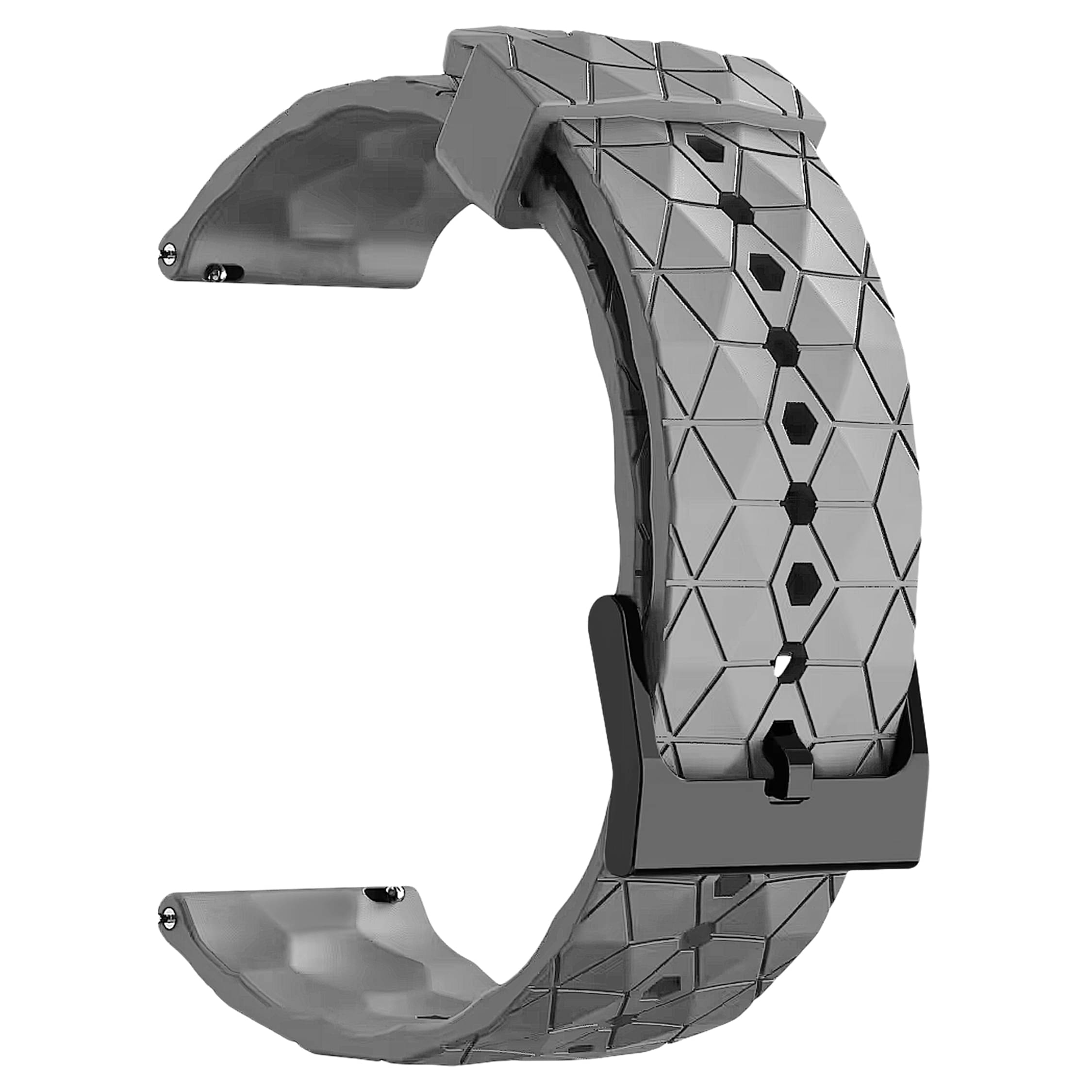 ACM Watch Strap Silicone Designer Belt 22mm compatible with Noise Noisefit Crew Pro Smartwatch Sports Hook Band Grey ACM Watch Strap Silicone Designer Belt 22mm compatible with Noise Noisefit Crew Pro Smartwatch Sports Hook Band Grey