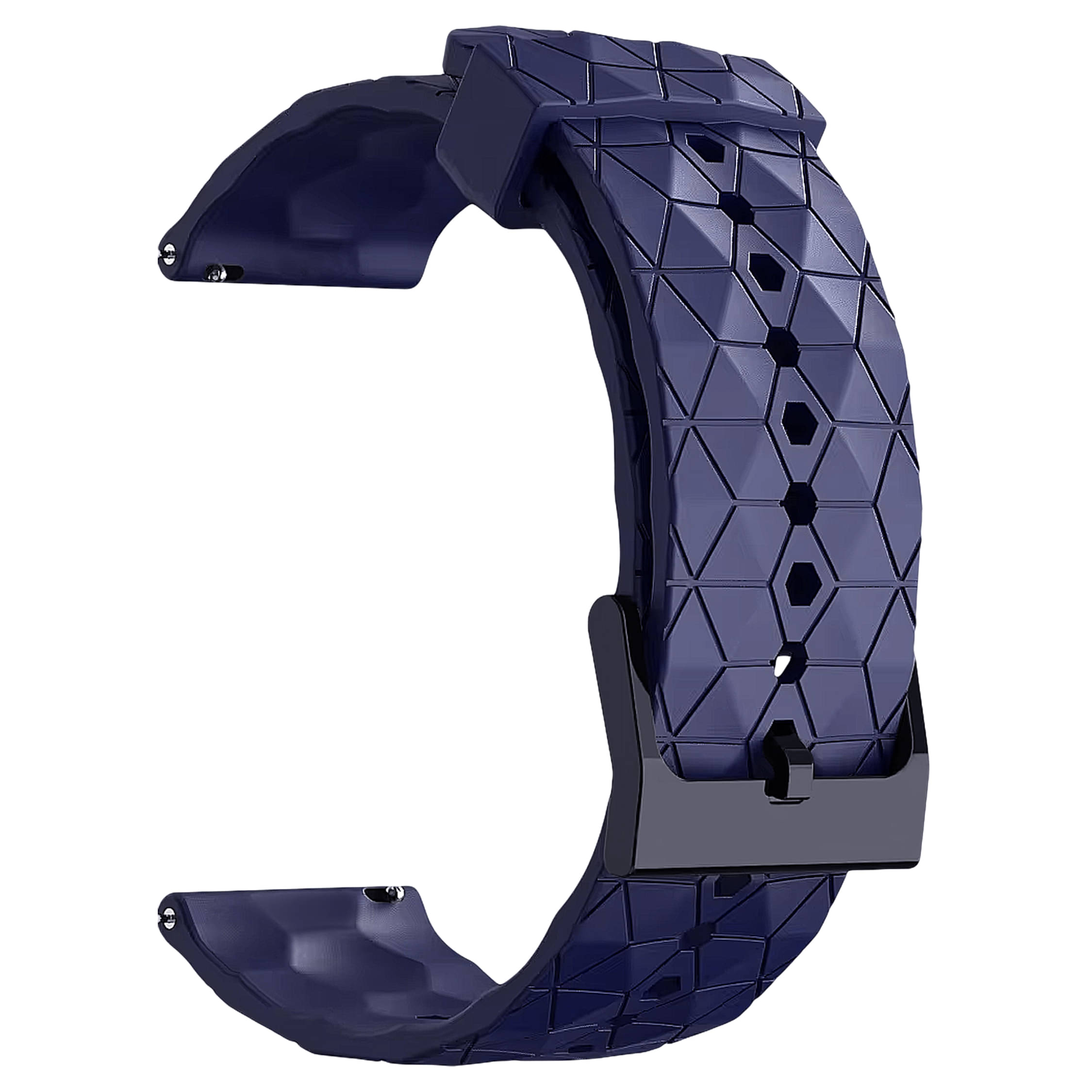 ACM Watch Strap Silicone Designer Belt 22mm compatible with Pebble Crest Smartwatch Sports Hook Band Blue ACM Watch Strap Silicone Designer Belt 22mm compatible with Pebble Crest Smartwatch Sports Hook Band Blue