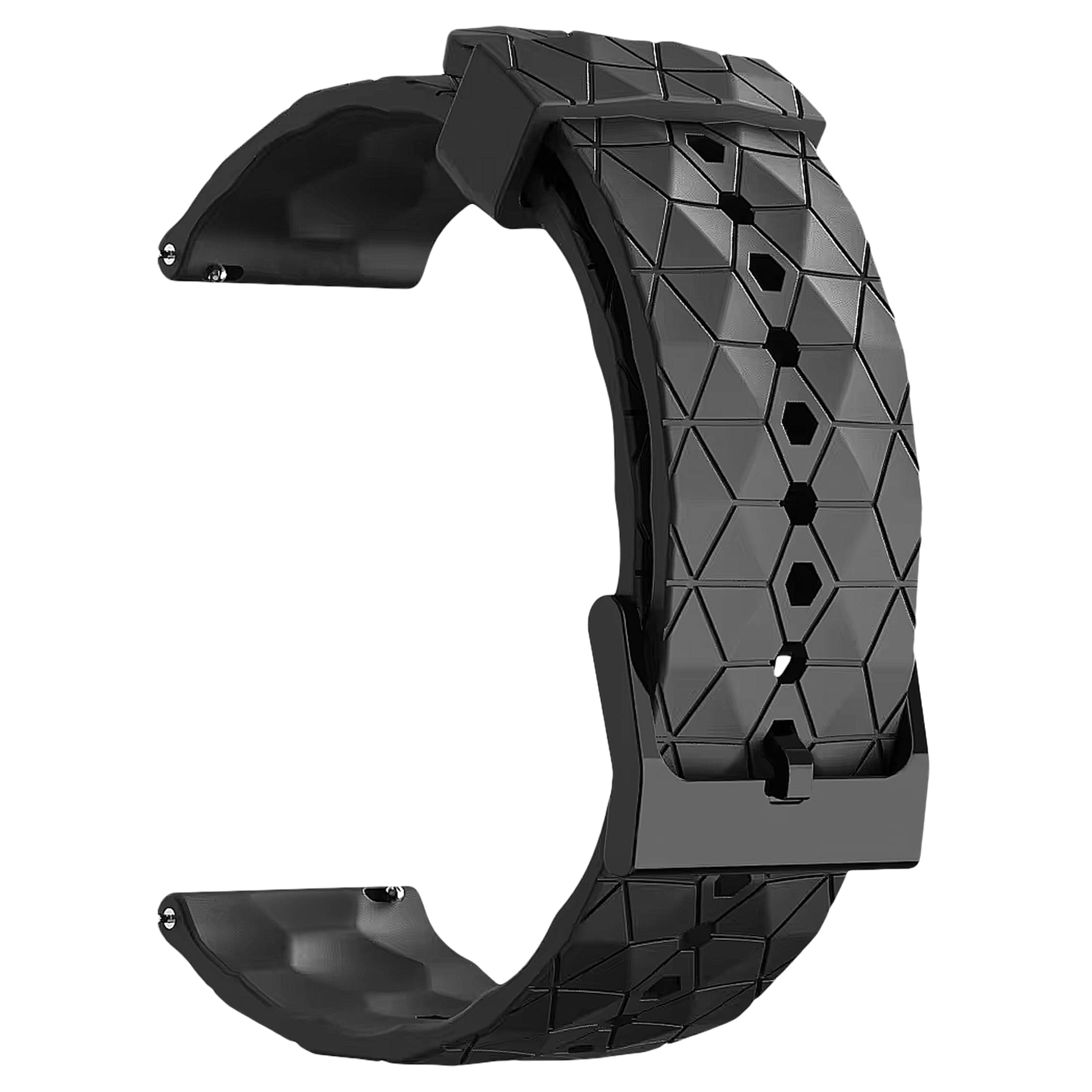 ACM Watch Strap Silicone Designer Belt 22mm compatible with Urban Nexus M Smartwatch Sports Hook Band Black ACM Watch Strap Silicone Designer Belt 22mm compatible with Urban Nexus M Smartwatch Sports Hook Band Black