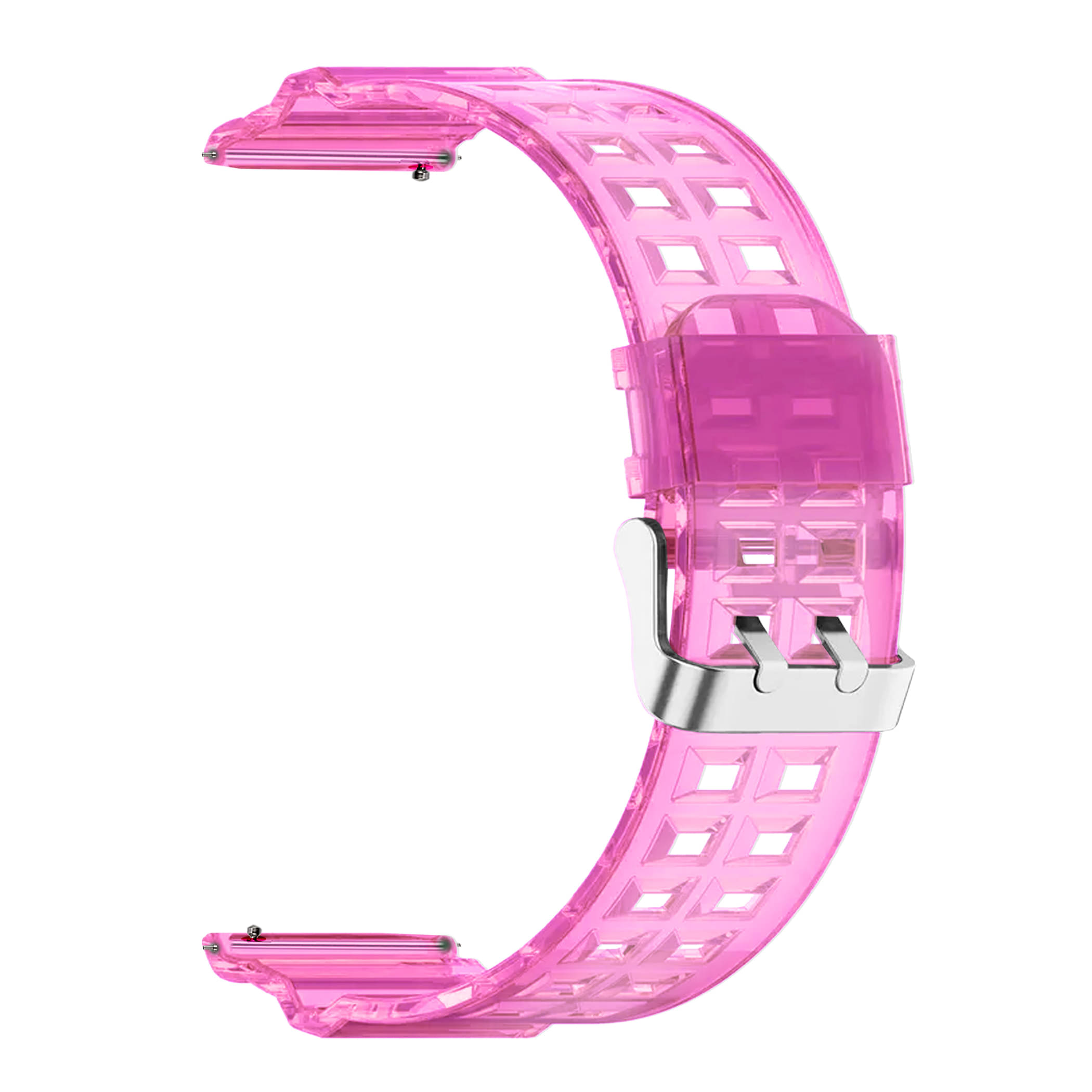     			ACM Watch Strap Silicone Transparent Design 22mm compatible with Boat Storm Call 2 Smartwatch Classy Band Pink