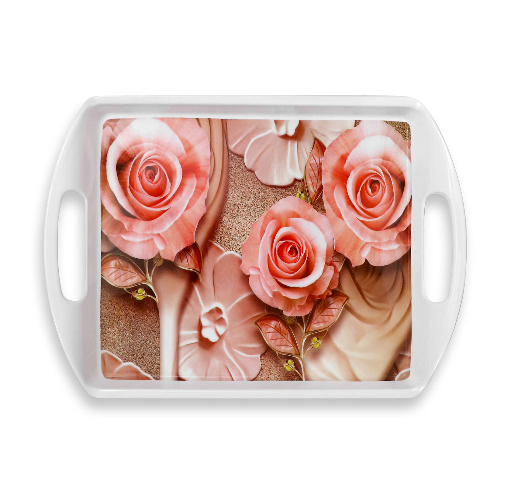     			ARIYA ARI-AT-547-M1-PC-1 Printed Melamine Serving Plate 500 ml Multicolor ( Set of 1 )