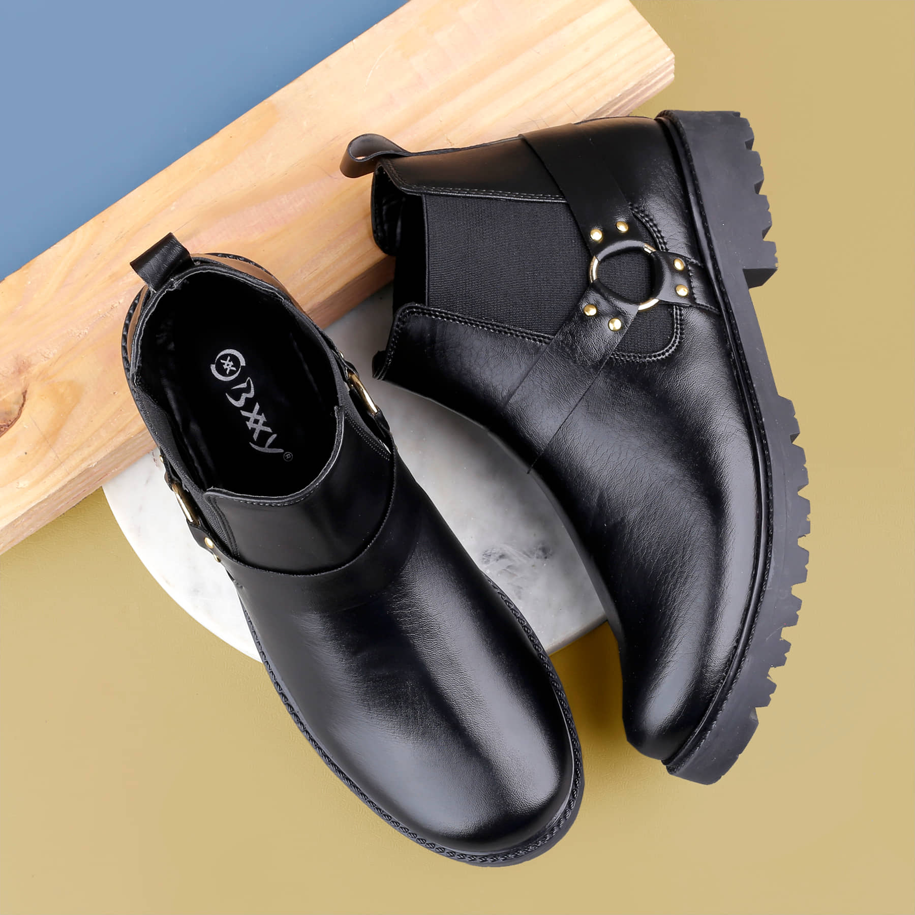 BXXY Black Men's Chelsea Boots