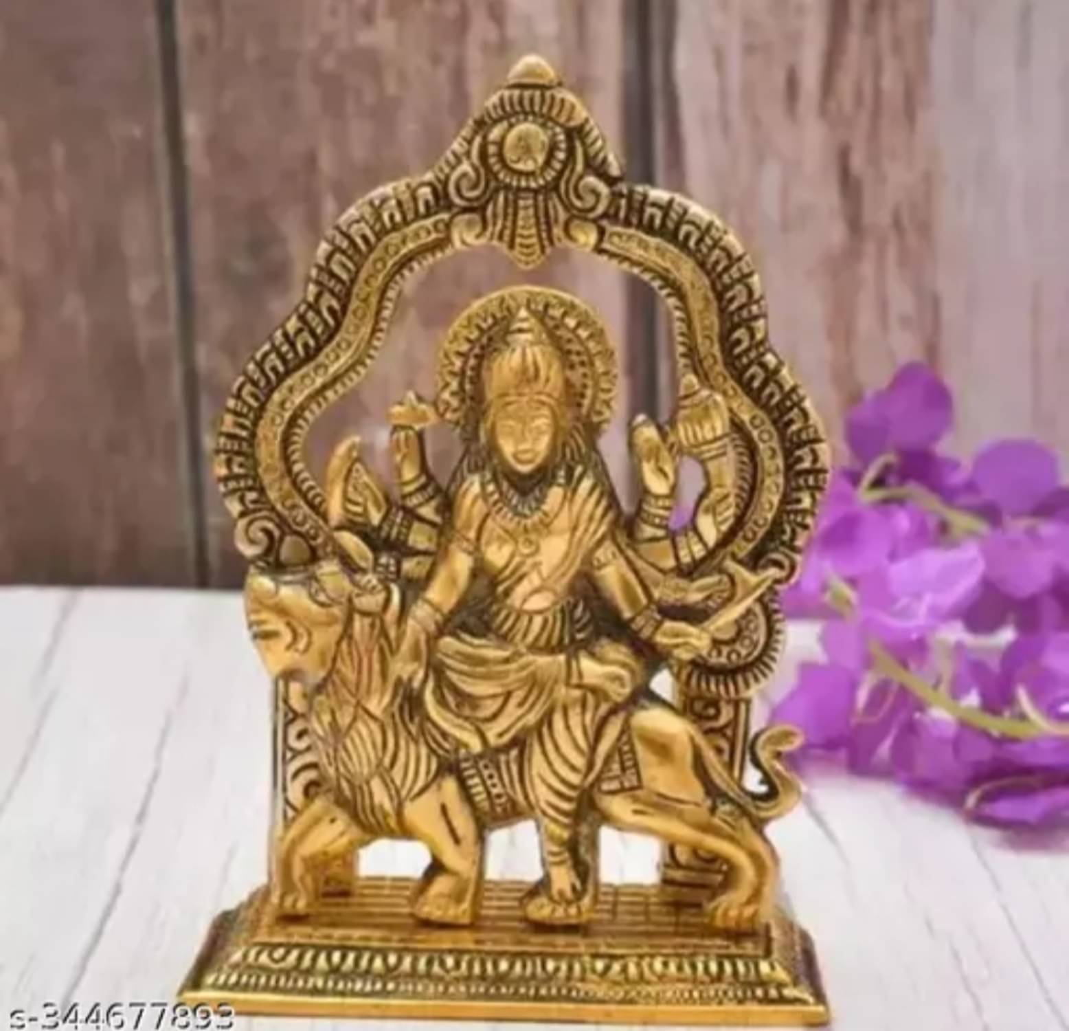     			Basukiya Aluminium Goddess Durga Idol ( 10 cm )