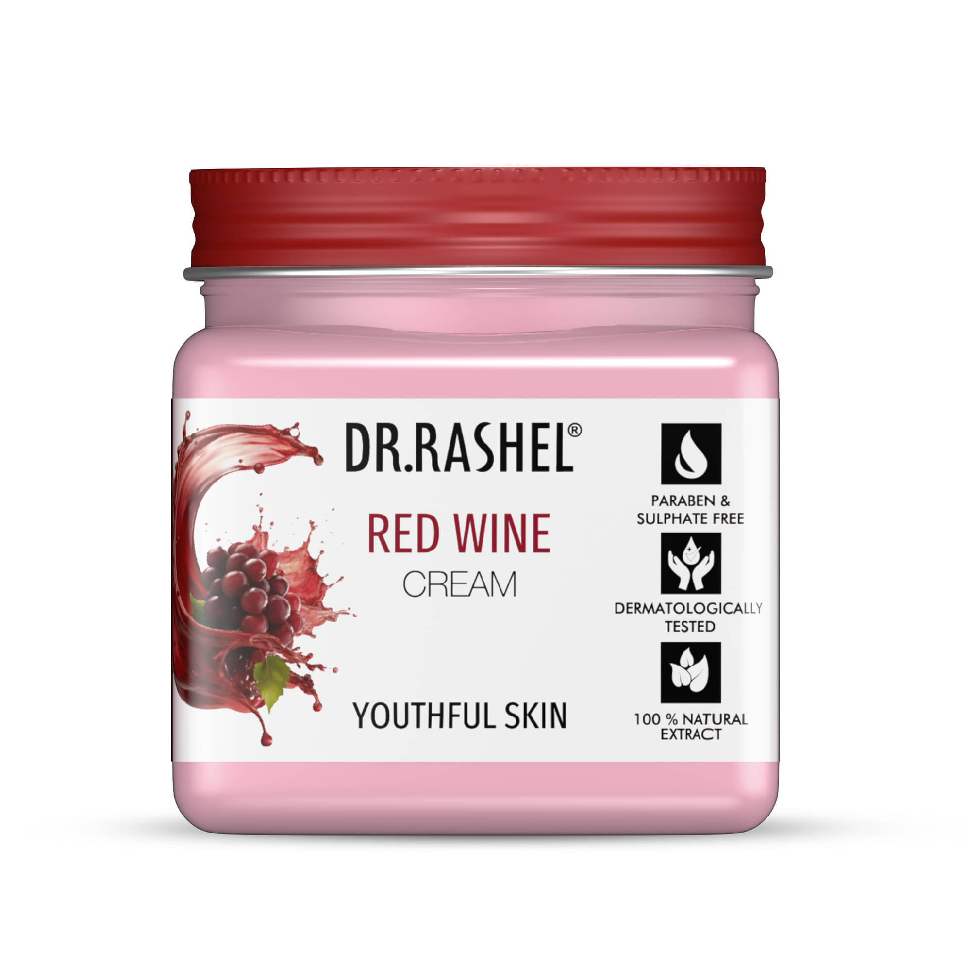     			DR.RASHEL RED WINE Cream for soft and smooth skin and suits All Skin Types ( 380 ml , Pack of 1)