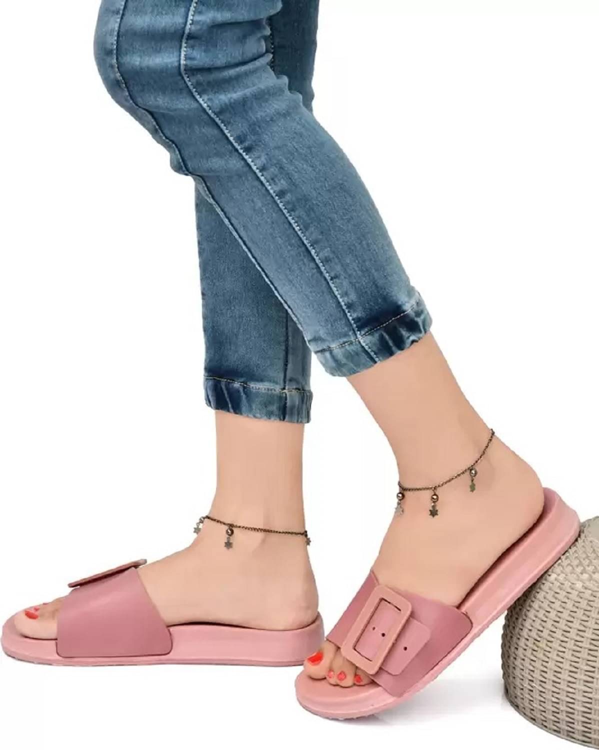     			Fabbmate Pink Women's Slide Flip Flop