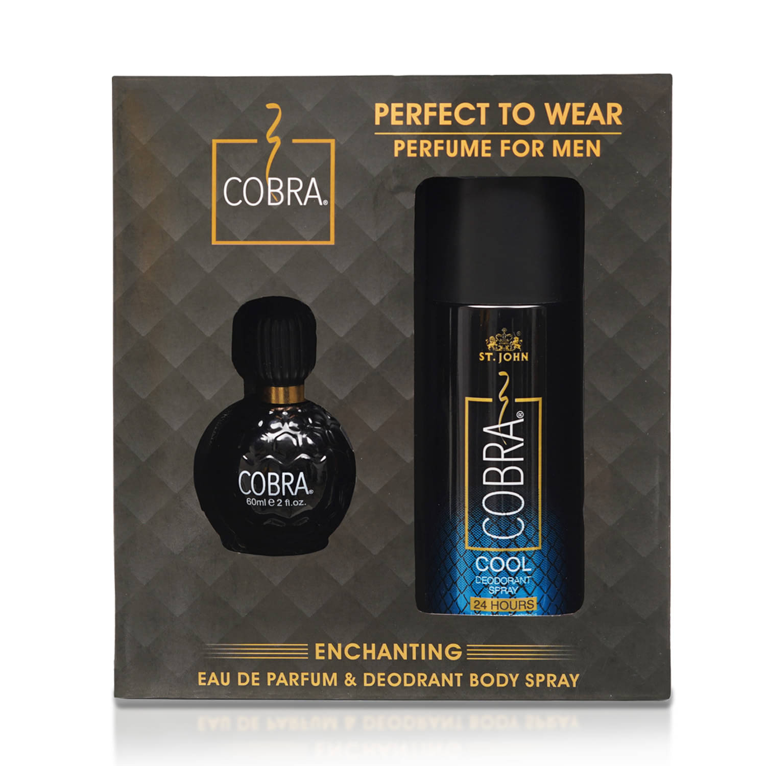 St. John Cobra Cool 150ml & LTD Perfume 60ml Deodorant Spray & Perfume for Men 210 ml ( Pack of 1 ) St. John Cobra Cool 150ml & LTD Perfume 60ml Deodorant Spray & Perfume for Men 210 ml ( Pack of 1 )