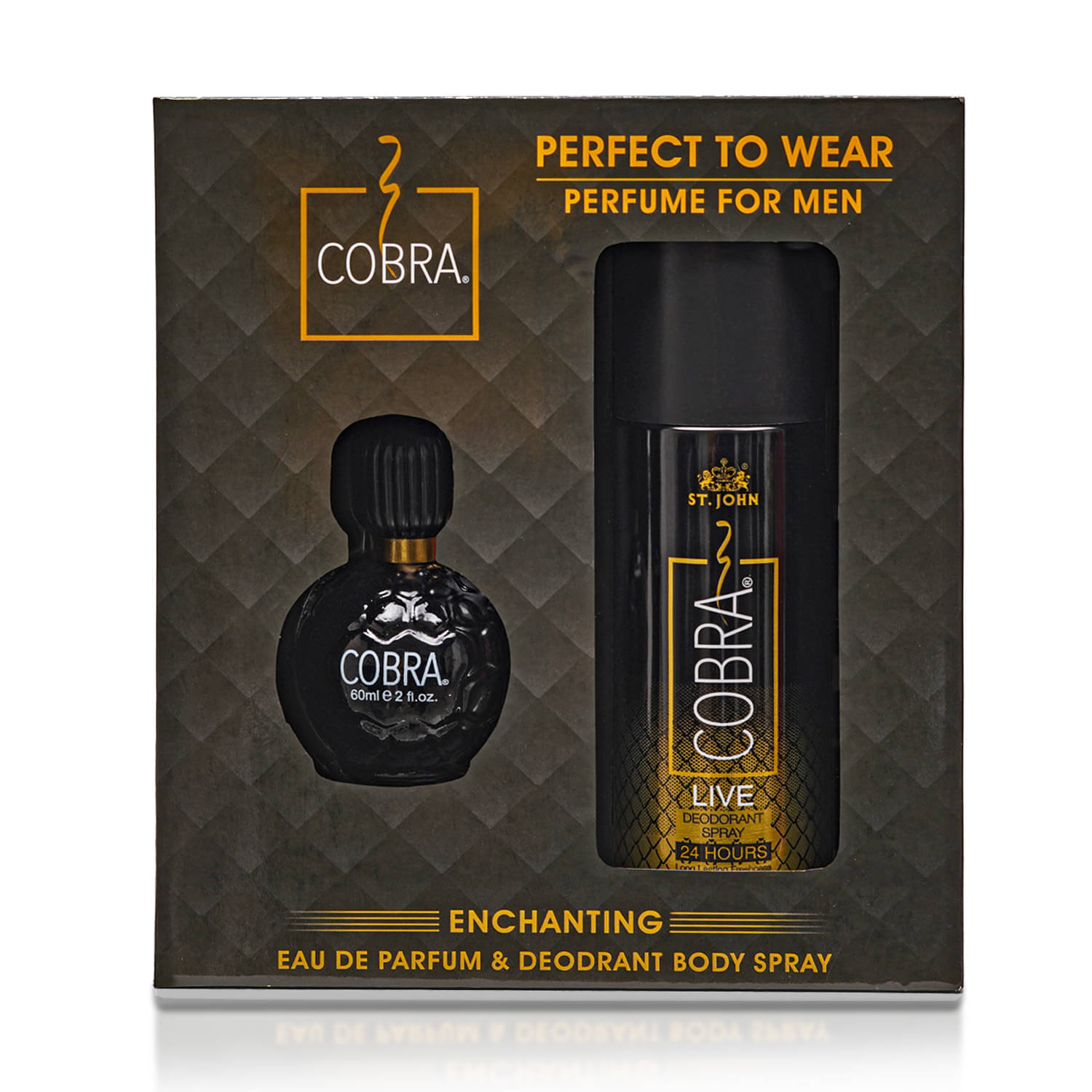     			St. John Cobra Live 150ml & Perfume 60ml Deodorant Spray & Perfume for Men 210 ml ( Pack of 1 )