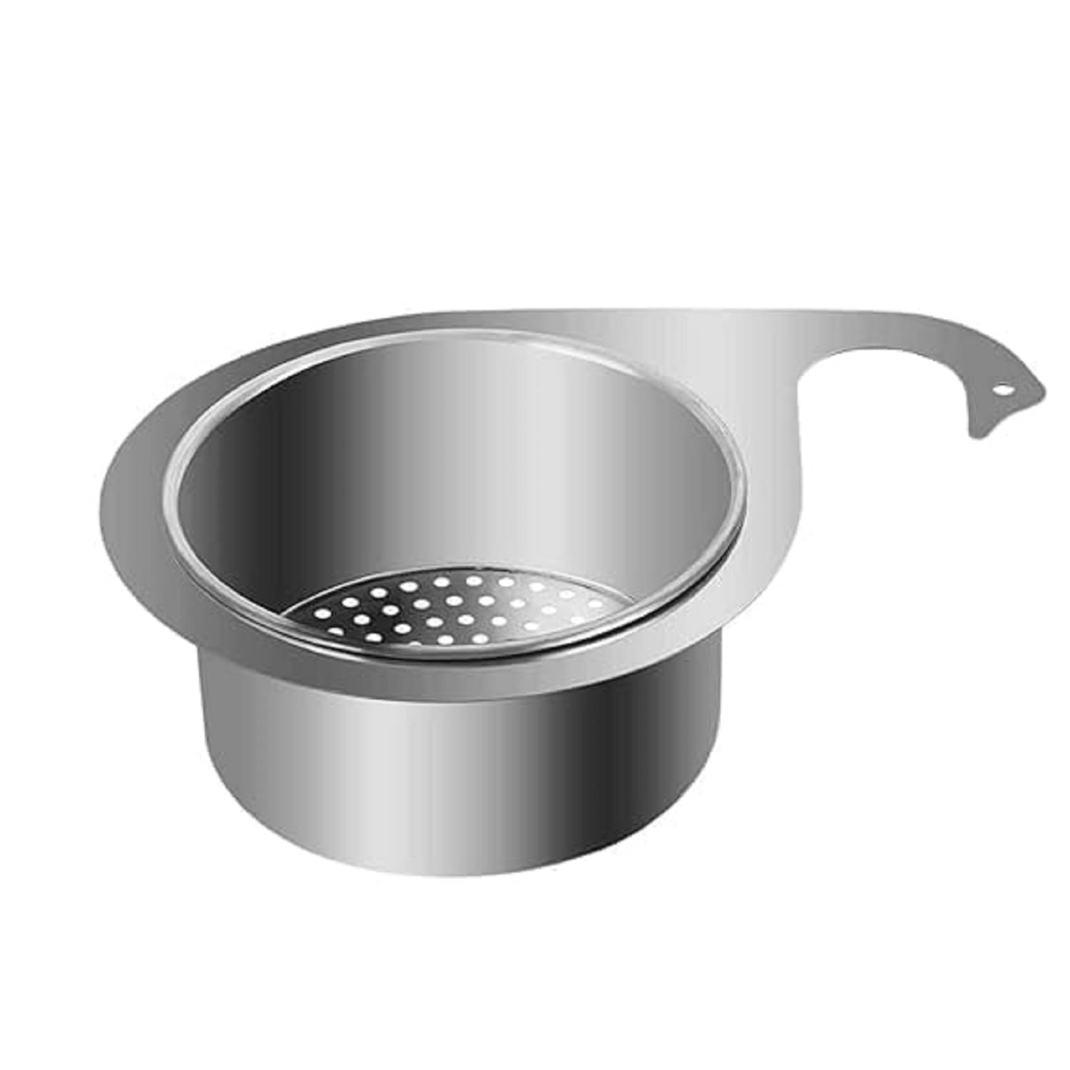     			Steel Sink Strainer Basket Swan Drain Rack Multipurpose Triangle Sink Drainer Basket Hanging Filtering Draining Rack for Sink Food Kitchen Vegetables Fruits Kitchen Food Drain Basket Filter