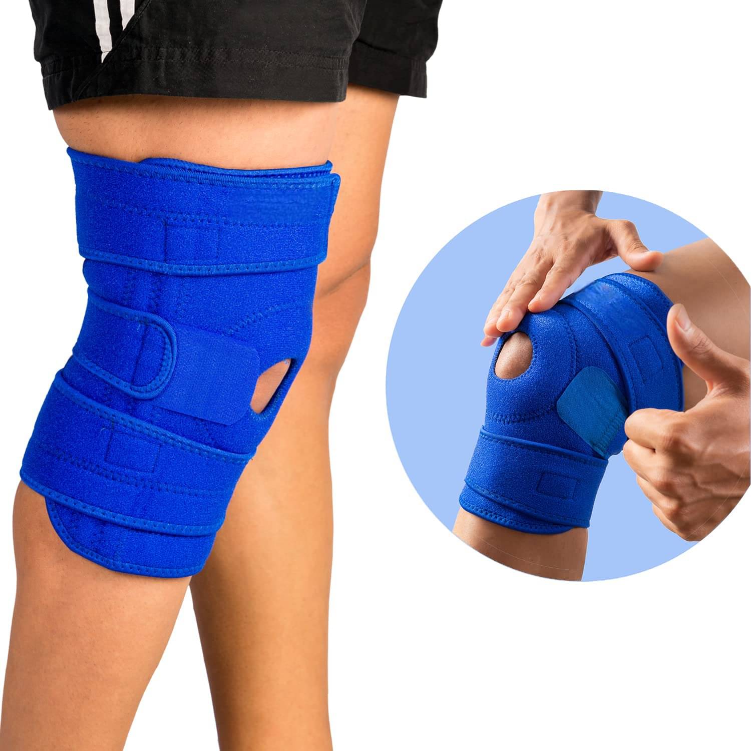     			Witzion Unisex Hinged Knee Braces Single Blue ( UNIVERSAL - Size )