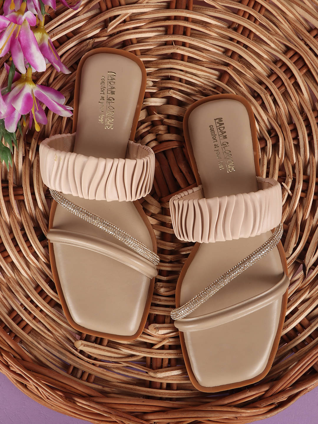     			madam glorious Beige Women's Flats