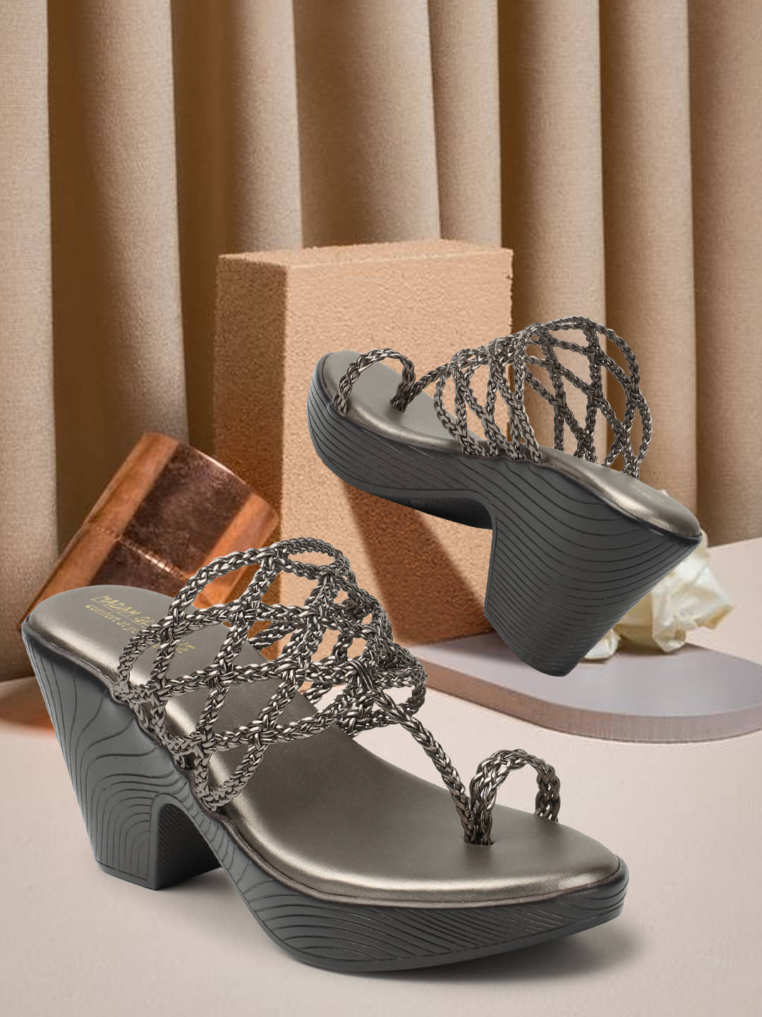 madam glorious Gray Women's Flats madam glorious Gray Women's Flats