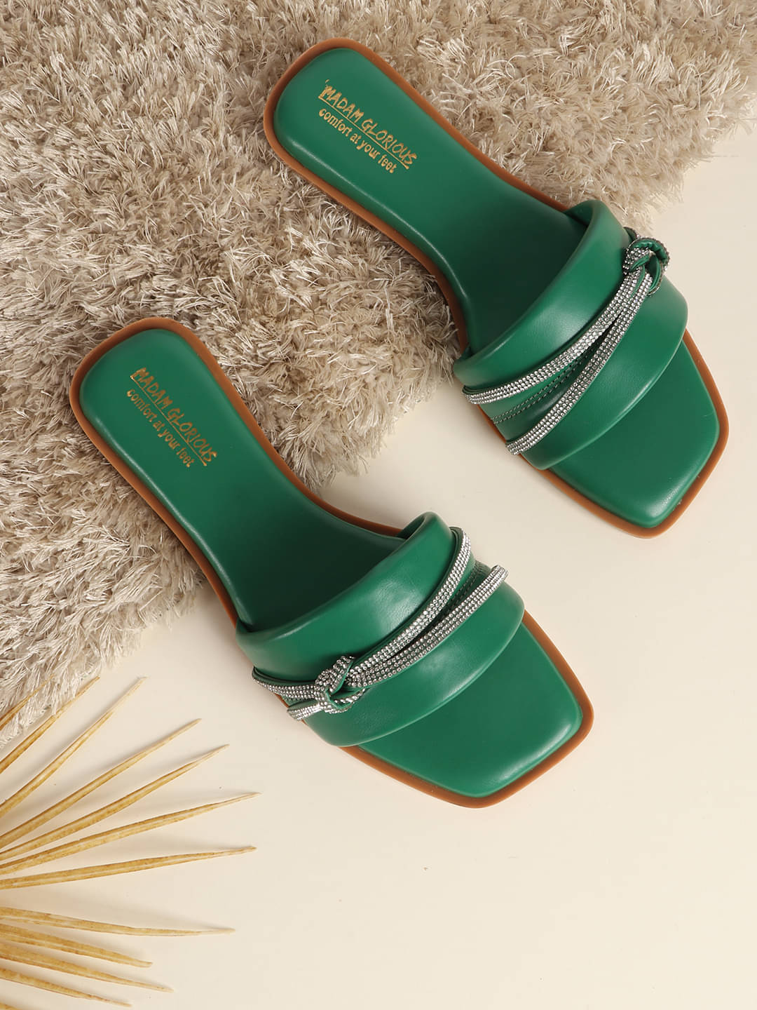 madam glorious Green Women's Flats     			madam glorious Green Women's Flats