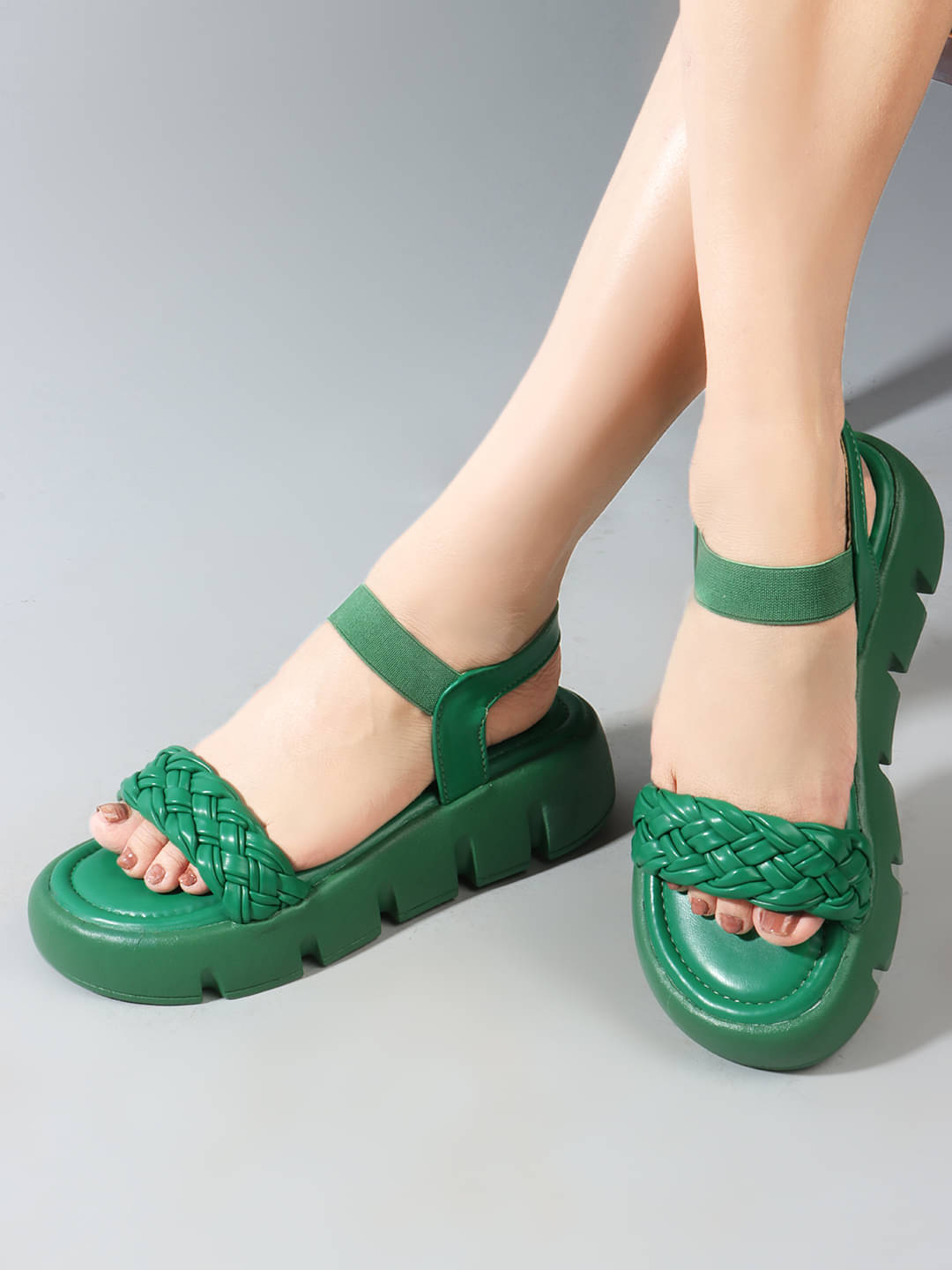 madam glorious Green Women's Flats madam glorious Green Women's Flats