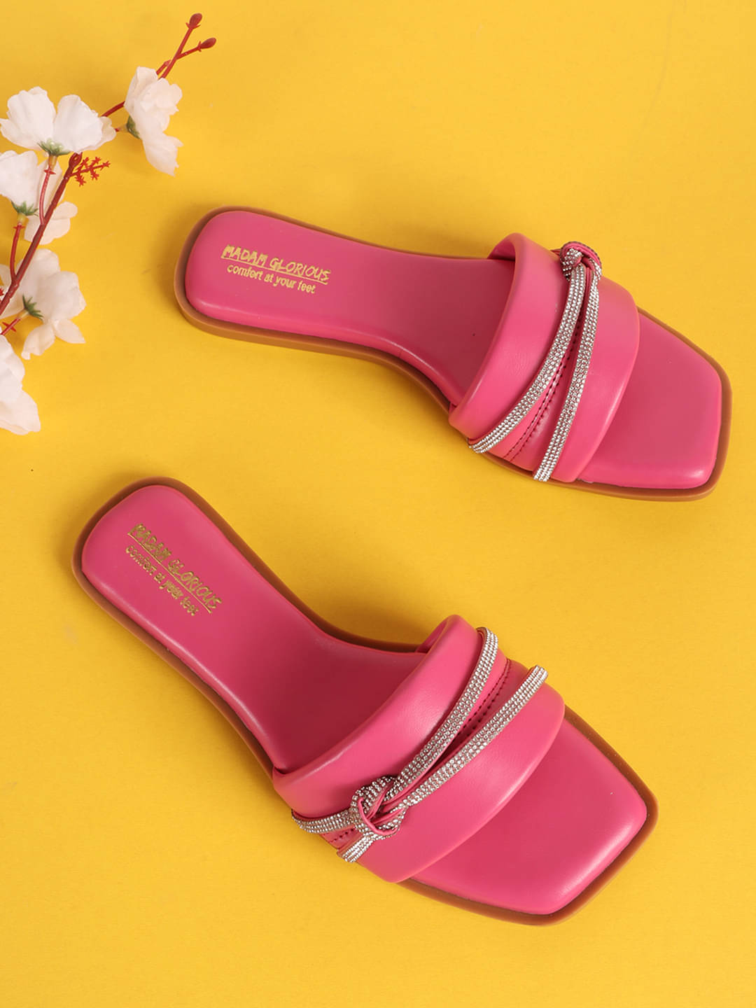 madam glorious Pink Women's Flats madam glorious Pink Women's Flats
