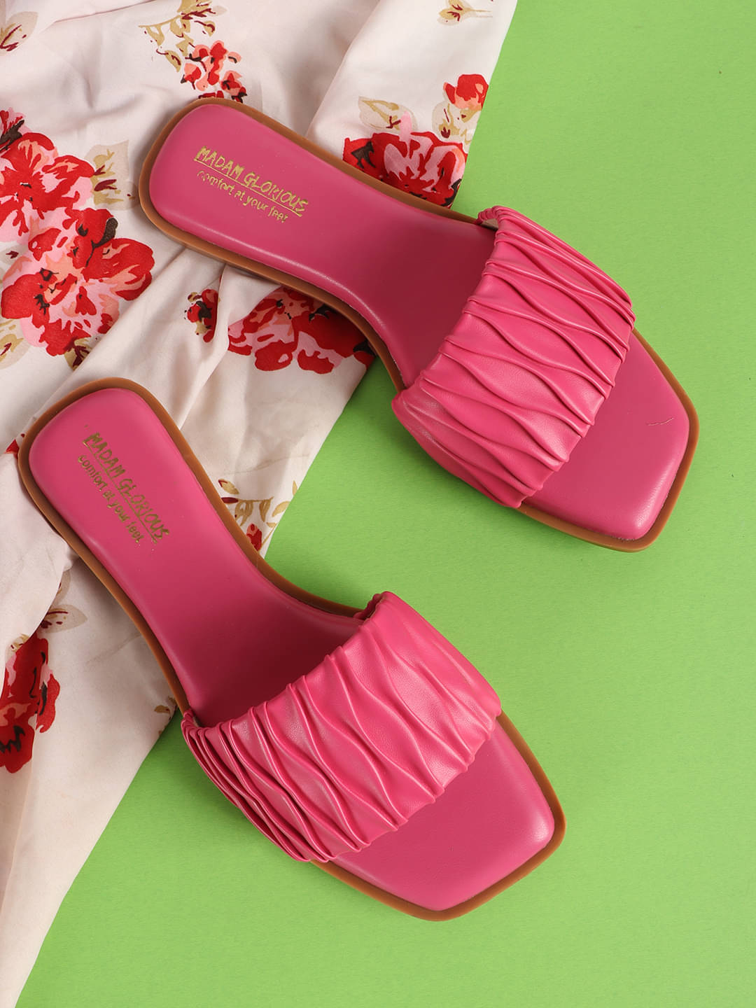 madam glorious Pink Women's Flats madam glorious Pink Women's Flats